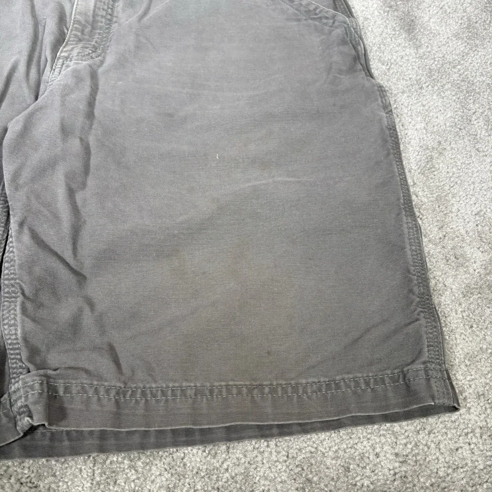 Carhartt Shorts Mens 38 Gray Canvas Original Fit Carpenter Workwear B147